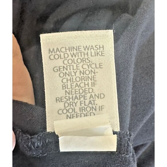 J Jill Wearever Sz M Navy Blue V Neck 3/4 length sleeves Tunic Top. Flowy Casual - Picture 6 of 7